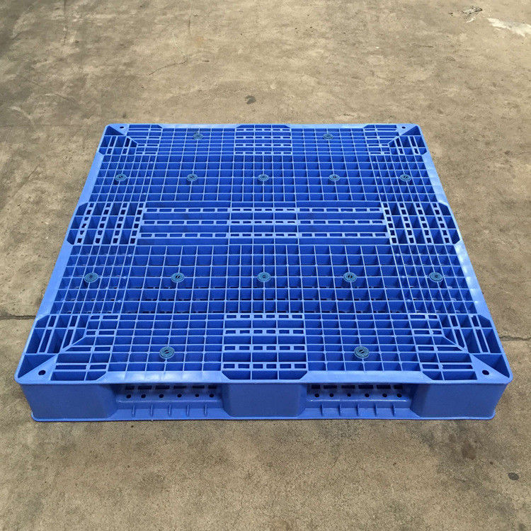 Heavy Duty Blue Reusable Plastic Pallets Deck , Lightweight Plastic Pallets Huge Loading