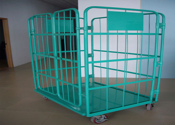 접는 겹쳐질 수 있는 유선망 저장 케이지, 운송용 롤 케이지 트롤리