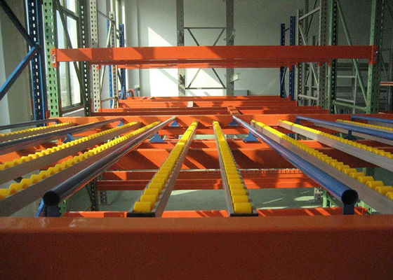 1000kg/pallet 산업용 철강 저장 래크 중력 흐름 래크 창고