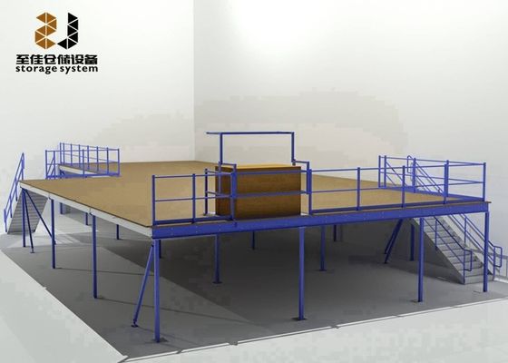 500kg-1500kg/sqm 금속 메즈나인 시스템, 저장 메즈나인 바닥 창고 시스템